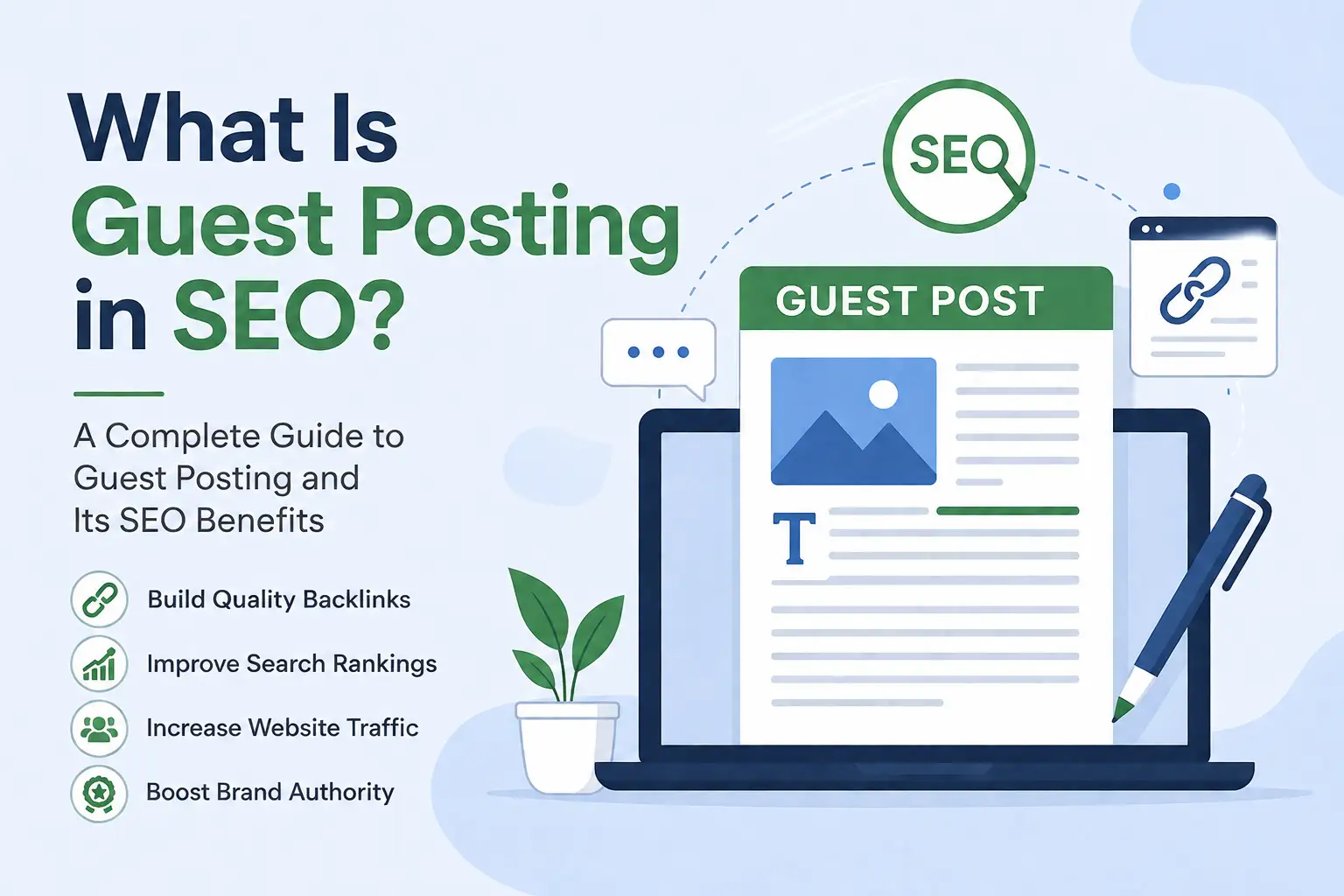 Infographic explaining guest posting SEO
