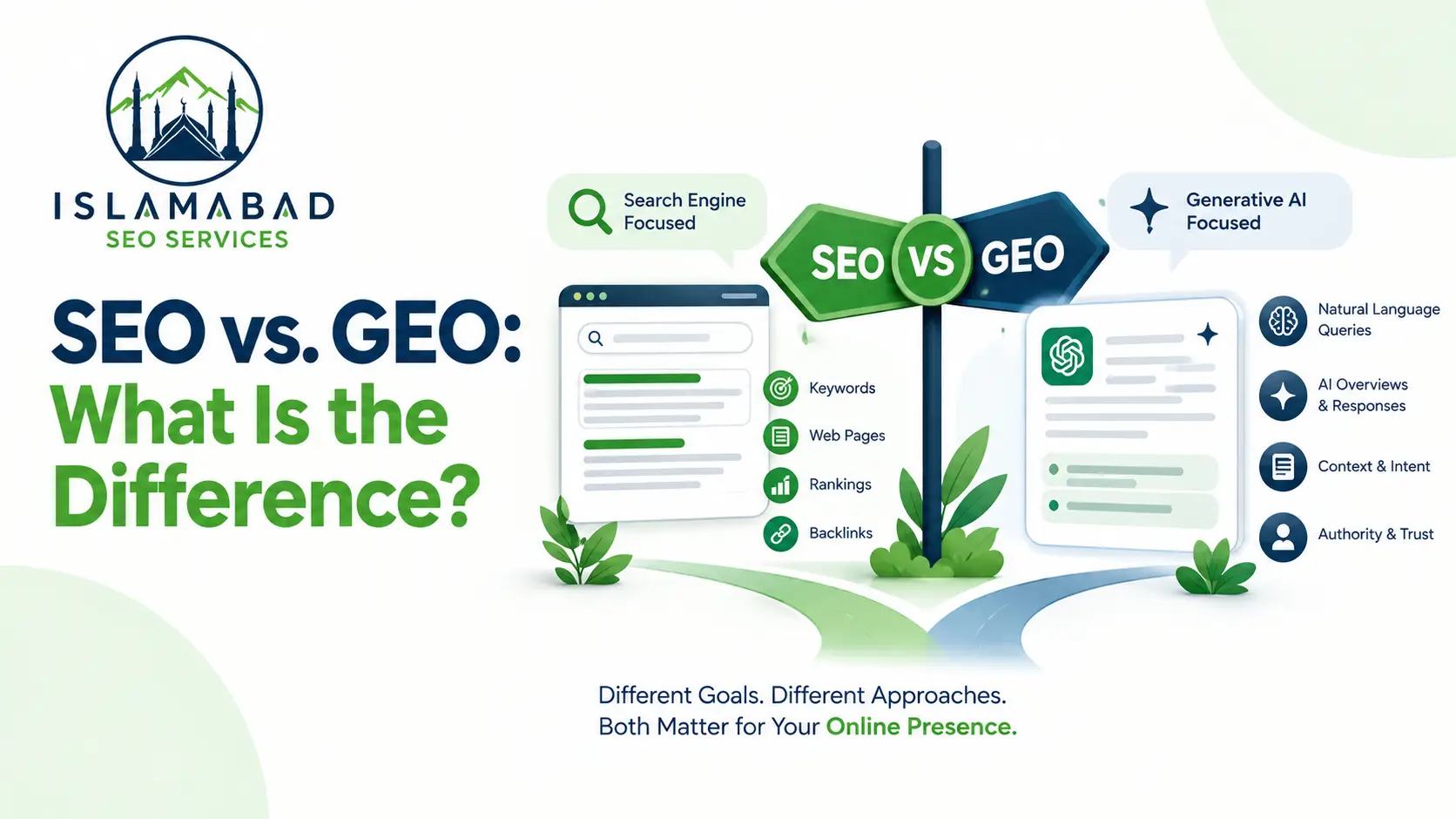 SEO vs GEO comparison for online visibility
