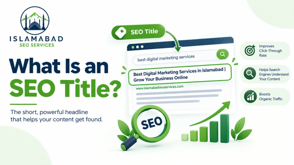 SEO title example showing search results and rankings